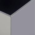 Carlox Side Table - Square - Black Glass and Chrome