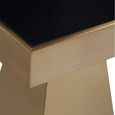 Carlox Side Table - Square - Black Glass with Gold Frame
