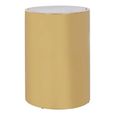 Carlox Side Table - Small - Round - White Marble Effect with Gold Metal