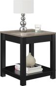 Castro End Table in Weathered Oak and Black - 5046196PCOMUK