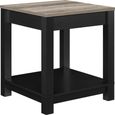 Castro End Table in Weathered Oak and Black - 5046196PCOMUK
