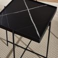 Celia Black Square Side Table