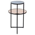 Cercle Side Table - 2 Tier - Round - Smoked Mirror