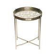 End Table - Round - Champagne Metal - Tray