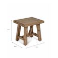 Chilford Outdoor Solid Wood Stool Side Table