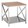 Chiswick Side Table - Square - Oak Wood and Metal