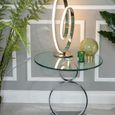 Circles Glass Top Round Side Table