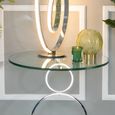 Circles Glass Top Round Side Table