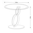 Circles Glass Top Round Side Table