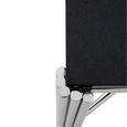 Clarice Side Table - Black Granite with Chrome