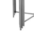 Clarice Side Table - Black Granite with Chrome