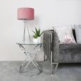 Rizzo End Table - Round - Clear Glass and Chrome