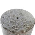Clearance - Azima Beige and Blue Round Side Table - FSS16034
