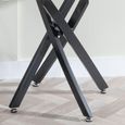 Clearance - Chopstick Grey Glass Square Side Table with Black Metal Legs