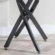 Clearance - Chopstick White Glass Square Side Table with Black Metal Legs