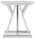 Clearance - Farmhouse Mango Wood White Washed Trestle Side Table - Brand New Item