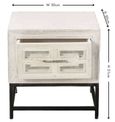 Clearance - Geo White Mirrored Side Table - 1 Drawer - Brand New Item