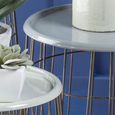 Clearance - Quinn Grey Metal Round Tables - Set of 3 - Brand New Item