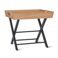 Clockhouse Butlers Side Table Carbon and Natural Oak