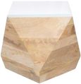 Coastal White and Wood Side Table