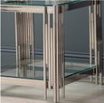 Cohen End Table - Square - Glass and Chrome