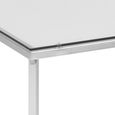 Cross Side Table - Square - Clear Glass and Chrome