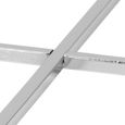 Cross Side Table - Square - Clear Glass and Chrome