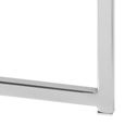 Cross Side Table - Square - Clear Glass and Chrome
