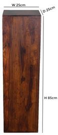 Cube Solid Sheesham Wood Large Pedestal Table