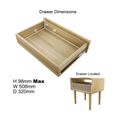 Scandic Lamp Table - 1 Drawer - Oak