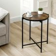 End Table - Round - Dark Wood