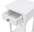Delta Telephone Table - 1 Drawer - White