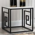 Devon End Table - Grey and Black Metal