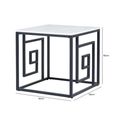 Devon End Table - Grey and Black Metal