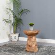 Dispur Solid Mango Wood Round Side Table 