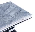 Dolce Grey Marble and Chrome Square Lamp Table