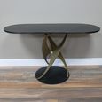 Side Table - Black Metal - Oval