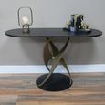 Side Table - Black Metal - Oval