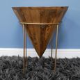 Side Table - Mango Wood - Cone Style