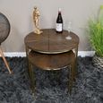 Side Tables - Mango Wood - Round - 2 Piece