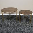 Side Tables - Mango Wood - Round - 2 Piece
