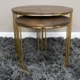 Side Tables - Mango Wood - Round - 2 Piece