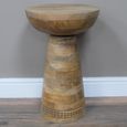 Side Table - Wooden - Round Pedestal Style