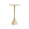 Ella Side Table - Round - Cream Marble