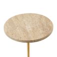 Ella Side Table - Round - Cream Marble