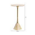 Ella Side Table - Round - Cream Marble