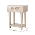 Elon Side Table - 1 Drawer - Mirrored Top and Gold