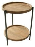 Evansville Mango Wood Round End Table