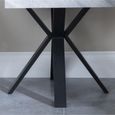 Ezra Grey Square End Table with Black Spider Legs