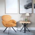 Ezra Oak Square End Table with Black Spider Legs